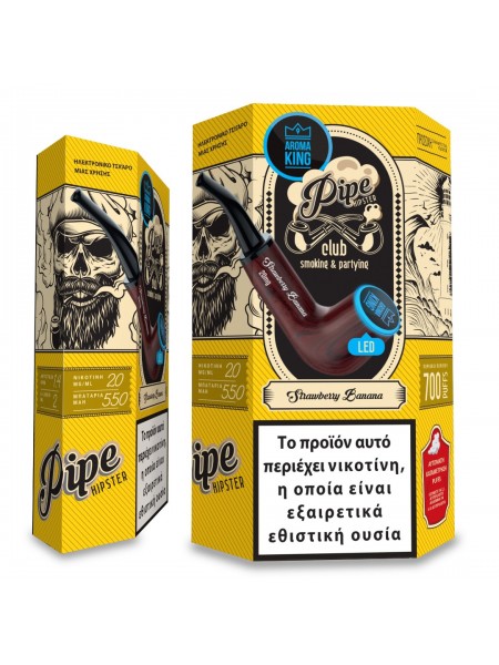 Aroma King Pipe Hipster 700 Puffs – Strawberry Banana